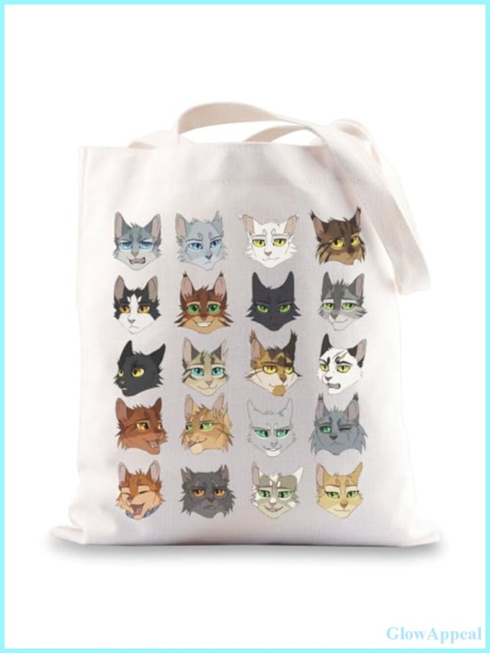 Cat Novel Canvas Tote Bag - 3D Print, Shoulder Bag, Large, Water Resistant